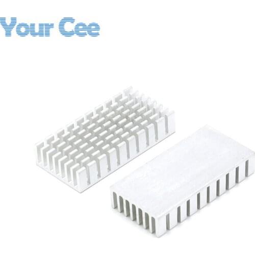 5pcs 50*25*10mm Heatsink Radiator Cooler Cooling Fin Aluminum Heat Sink for LED, Power IC Transistor, Module Silver 50X25X10mm