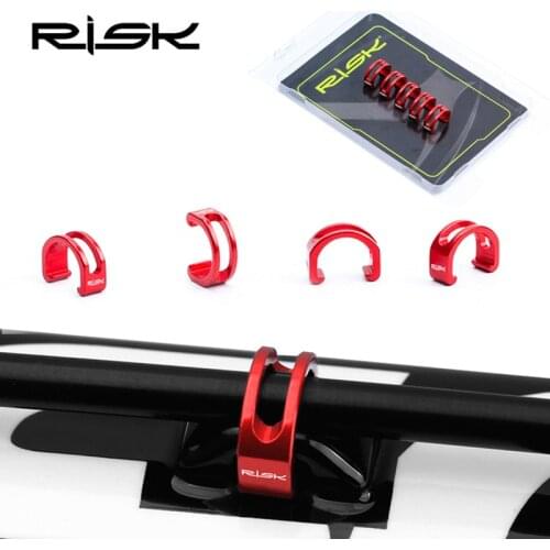 RISK 5pcs/pack MTB Bicycle Aluminum Alloy C-Type Buckle Bike Shift Brake Liner C-Clips Cycling Disc Oil Pipe Fixed Locking Knots