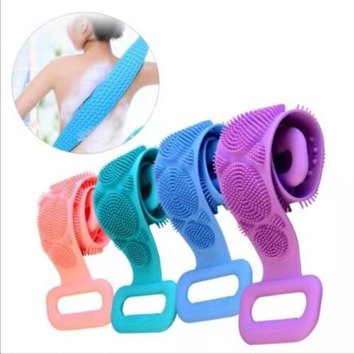 Magic Silicone Brushes Bath Towel Body Brush Bath Belt Exfoliating Back Brush Belt Wash Skin Household Clean Shower Brushes