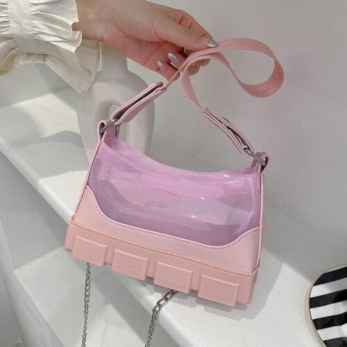 Underarm Bags Designer Baguette Handbag Purse Shoulder Bag Female Women Bag Transparent All-match Fashion 2021 New PU Leather