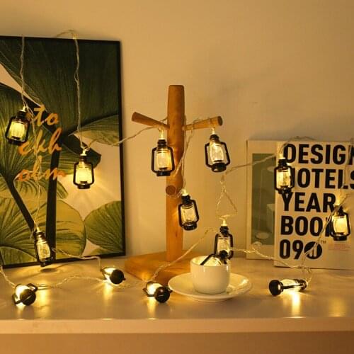 Led String Light Color Retro Kerosene Lamp Living Room Girl Bedroom Home Decoration Party Cafe Atmosphere Atmosphere Lamp