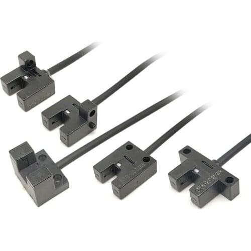 Taidacent 4 Wire 12~24V K L F R U Shaped Photoelectric Sensor Mini Photoelectric Sensor 2 Way Output Photo Beam Motion Detector