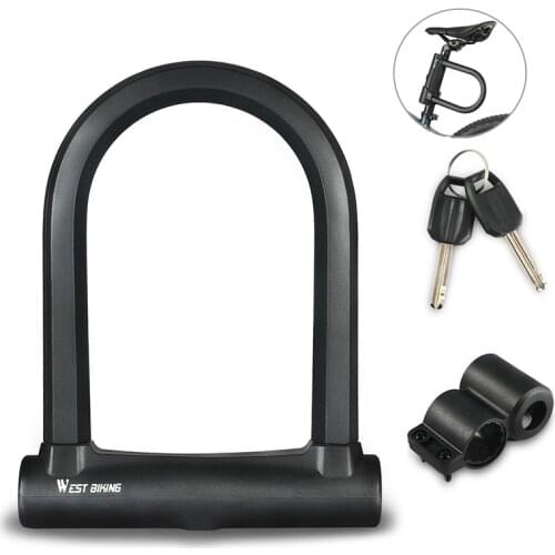 Anti-theft U-shaped Lock Bike Vehicle Security Motorcycle Scooter Bicycle Locks Cycling Lock Bicycle Accessories