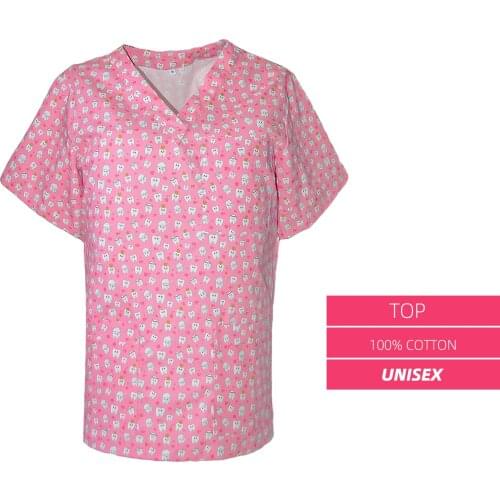 Greys Anatomy Scrub Uniform top Dental Hospital Uniforms Nurse Accessories Clothing Round V-Neck Scrubs Tops for Women Men