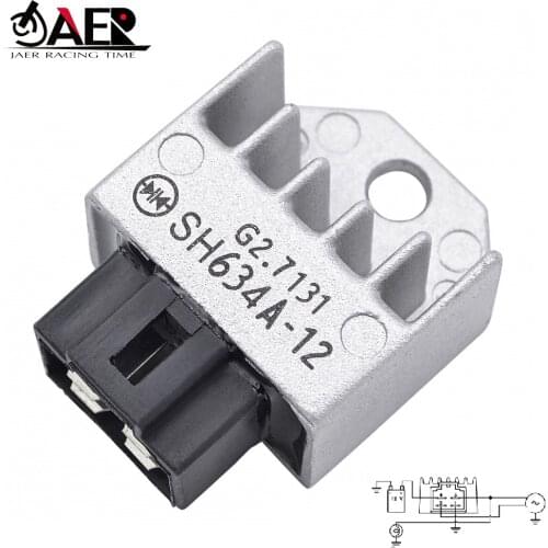 JAER SH634A-12 Motorcycle Regulator Rectifier for Honda CRF150F CRF230F 2003-2017 CT110 CG125 SFX50 SGX50 C90 NH90 NSR75R NSR50R