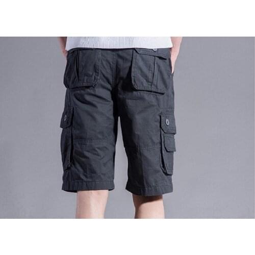 ZOGAA 2020 new summer style plus fertilizer to increase mens workwear large pockets beach casual cotton shorts clothing washing