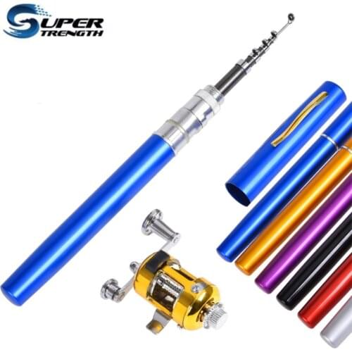 1m Mini Portable Pen Type Fishing Rod Pencil Fishing Rod Ice Fishing Raft Fishing Rodice fishing rods ABS fishing rod