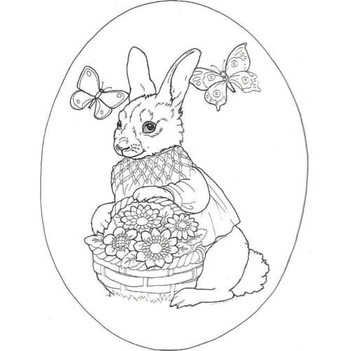 1pcs Happy Easter Rabbit Clear Stamps for DIY Scrapbooking Card Making Album Decorative Silicone Stamp Craft Kids Gifts
