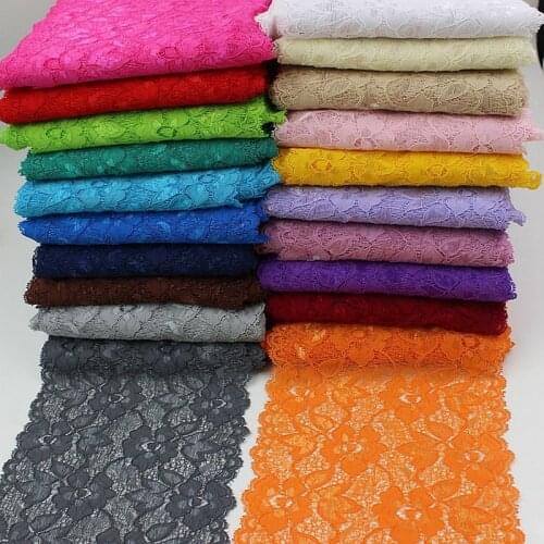 10Yards/lot 16cm Elastic Stretch Lace Trim Ribbon For Sewing Decoration Dress Shirt Apparel Fabric
