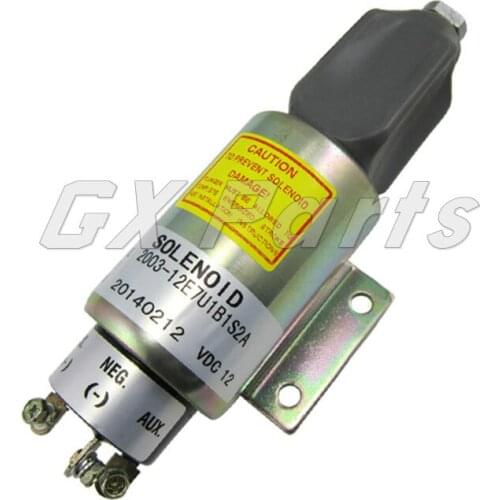 12V Fuel Shut off Solenoid 2003-12E7U1B1S2A SA-3838 Fit for Cummins Excavator