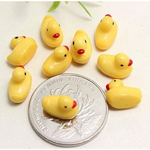 20pcs Kawaii Mini Duckling Animals Home Micro Fairy Garden Figurines Miniatures Home Garden Decoration DIY Accessorie,7*9.5*11mm