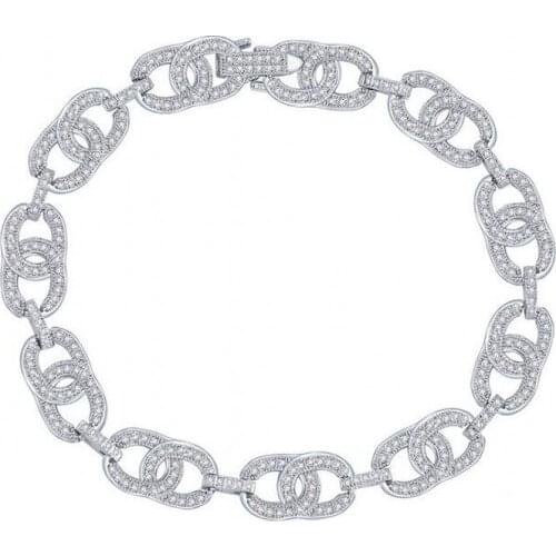 2019 New Arrival Fashion Jewelry Sparkling Hot Sale AAAAA Cubic Zirconia Pave CZ High Quality Women Wedding Bracelet Gift