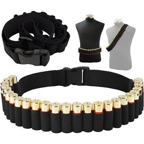25 Rounds Shotgun Bandoleer Bandolier For 12GA 20GA Shell Holder Ammo Belt Sling Adjustable 0.21lb Shotgun Bandolier Belts