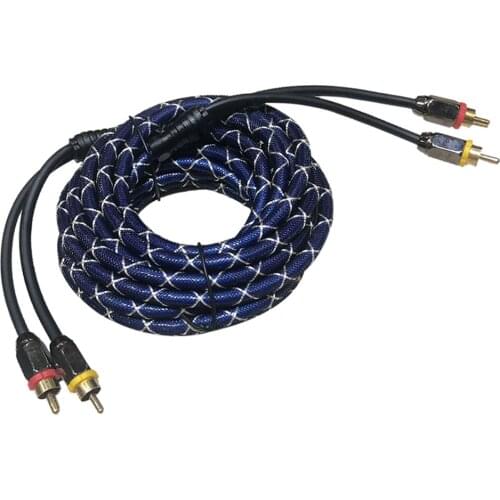 4.5m Car Amplifier Stereo Audio RCA Cable Wire RFI EMI Noise Rejection