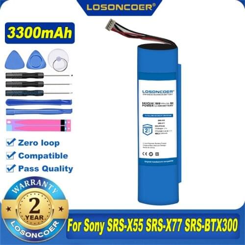100% Original LOSONCOER SRS-X55 SRS-X77 SRS-BTX300 Battery For Sony SRS-X55 SRS-X77 SRS-BTX300 Player Batteries