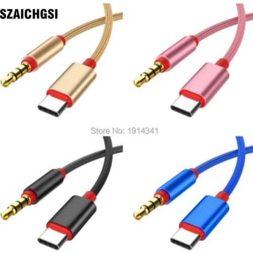 USB Type C Audio Cable Type-C Male to 3.5mm Male Car AUX Audio Cable Adapter for Huawei Mate 10 P20 Letv 2 Pro Xiaomi6