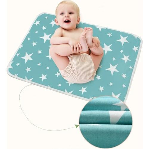 Baby Changing Pad Cover Cotton Portable Travel Nappy Diaper Changer Stroller Mattress Game Floor Mat Babies Diaper Changing Mats