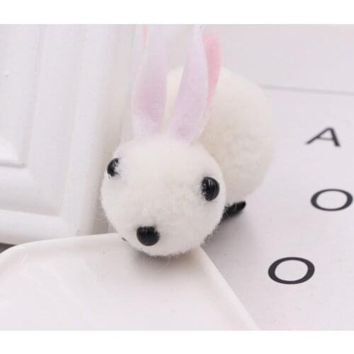Cartoon cute rabbit Elastic Hair Bands hair ball rabbit hair ring female rubber Barrettes headwear children hair Accessories