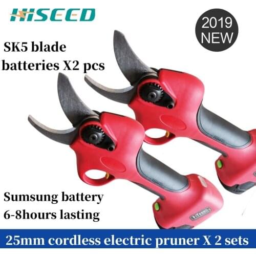 Electric cordless pruning shears electric pruner fruit tree pruner (two sets together) on sale