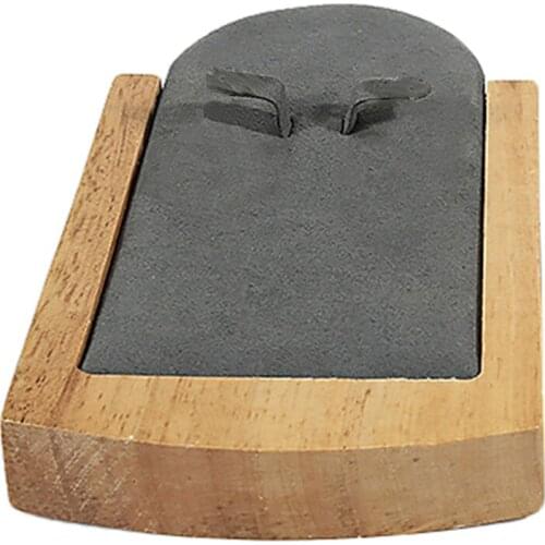 2 PCS Wooden Velvet Hand Watch Storage Box Jewelry Necklace Display Props