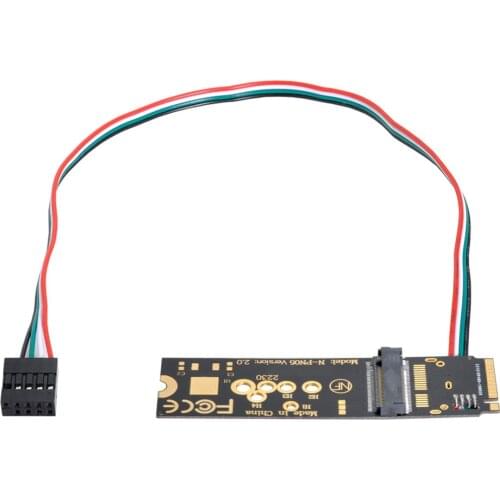 Jimier NGFF A/E-Key WiFi Wireless Card to M.2 NGFF Key-M NVME SSD Adapter for AX200 Wifi 6 Bluetooth 5.1