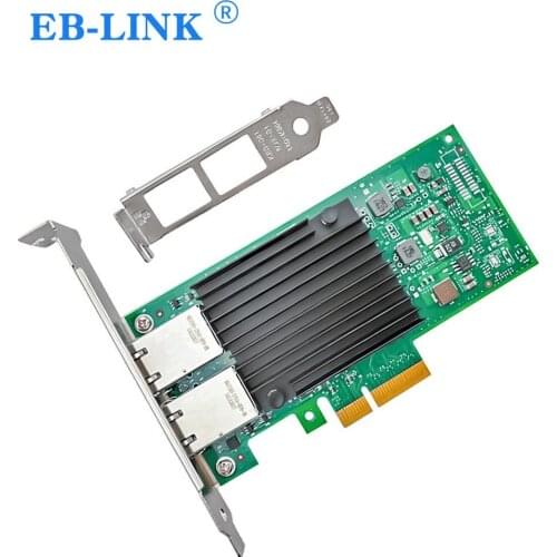 EB-LINK PCI-E PCI Express X4 10Gb Network Interface Card with Chipset X550-T2 Ethernet Single RJ45 Port Server LAN Adapter NIC