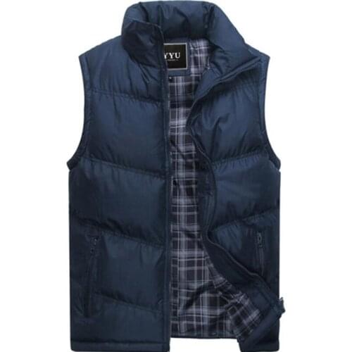 2019 Brand Mens Jacket Sleeveless Vest Winter Fashion Casual Coats Male Cotton-Padded Mens Vest Men Thicken Waistcoat 3XL Q6001