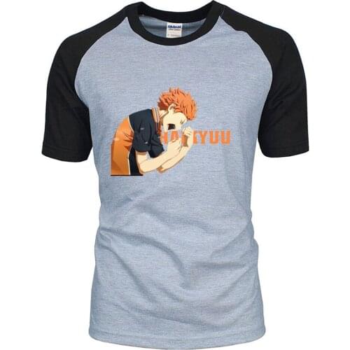 Japan Anime Haikyuu Cartoon Cute Print Tshirt Men Volleyball Club T-shirt Kuroo Bokuto Oya Manga Shoyo T Shirt Male Hip Hop Tops