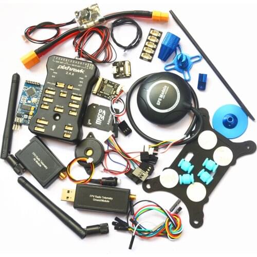 Pixhawk PX4 PIX 2.4.8 32 Bit Flight Controller w/ Safety Switch Buzzer M8N GPS Mini OSD PPM RGB I2C 433 /915Telemetry for RC