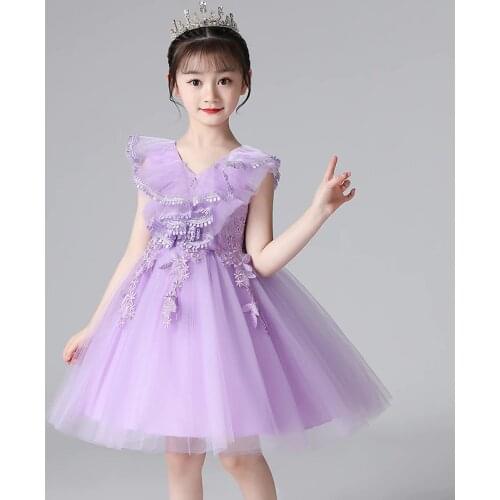 Girls dress Lace Princess Flower Dress For Girl Elegant Birthday Party Dress Girls Clothes 4-14yrs