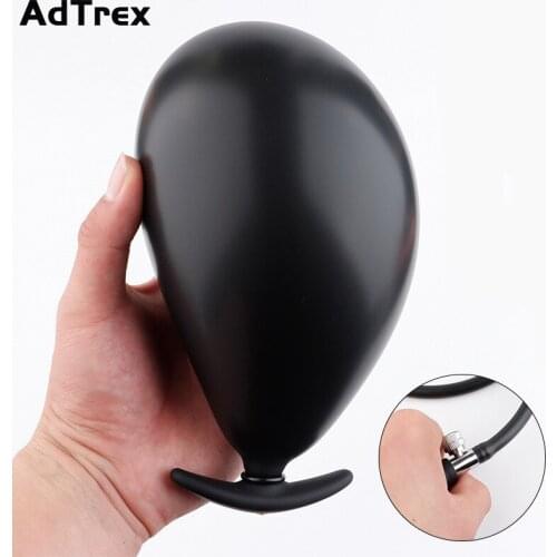 Silicone Inflated Super Big Anal Plug Dildo Pump Butt Dilator Prostate Massage Anus Extender Masturbator Adult Sex Toys for Man