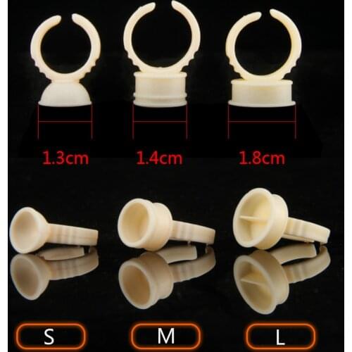 Silicone Permanent Makeup Ring Pigment Ring Tattoo Ink Eyebrow Lip Tattoo Pigments Holder Rings Container Cup Eyelash Extension