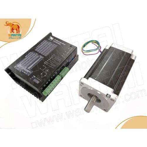 [SUPER KIT]! CNC Wantai 1Axis Nema34 Stepper Motor 85BYGH450C-060 1700oz-in 151mm 6A &Matching driver DQ2522MA 0.5-5ACNC KIT