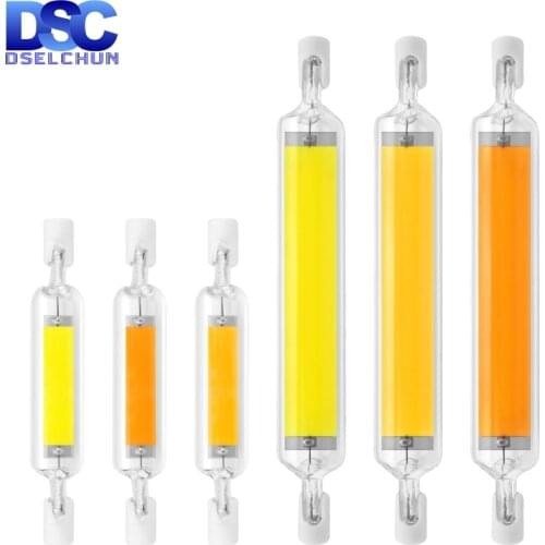 R7S LED 78mm 5W 8W R7S Spotlight 118mm 10W 20W 220V 230V 240V COB Lamp Bulb Glass Tube Replace 30W 50W 100W Halogen Lamp Light