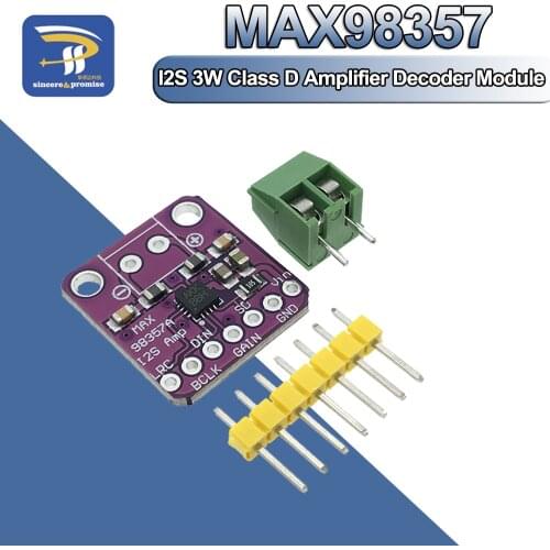MAX98357 I2S 3W Class D Amplifier Breakout Interface DAC Decoder Module Filterless Audio Board For Raspberry Pi ESP32