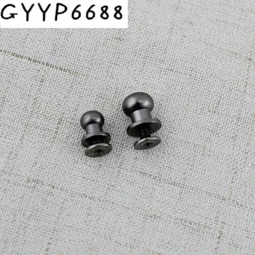 10pcs 50pcs High quality Matte gun black screws Round Head Solid Nail Leather Screw Rivet Bags Decoration