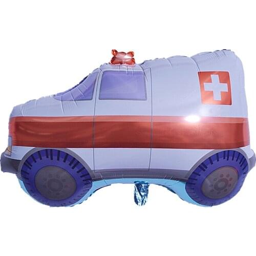 1pcs Baby shower Ambulance Balloons Aluminium Foil Ballon My Preschool Education Party Supplies Happy Birthday Party Decoration