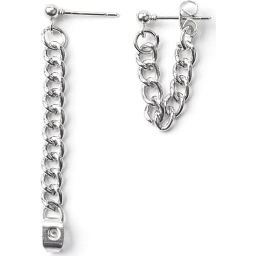 3pair Fashion Simple Punk Chain Earrings Women Korean Minimalist Earrings Jewelry Findings Accessories Wholesale Gift Simplicity