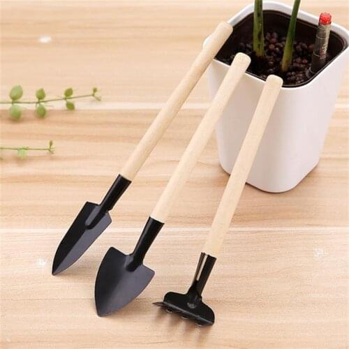 3Pcs/set Mini Garden Shovel Rake Spade For Flowers Potted Plant Hand Succulent Bonsai Tools Home Garden Tools Accessories