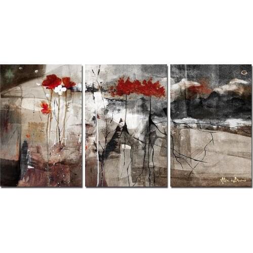 Abstract Botanical Modern Contemporary Canvas Wall Art Indoor Decoration