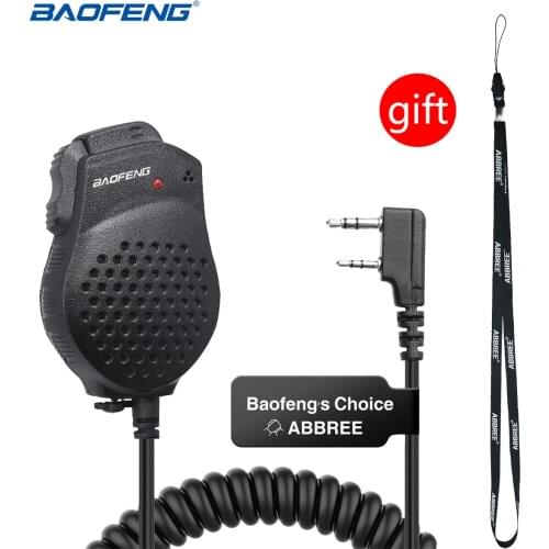 Baofeng UV-82 2 Dual PTT Speaker Mic Microphone For Baofeng UV-82Plus GT-5TP Portable Radio Walkie Talkie BF-UV82 Two Way Radio