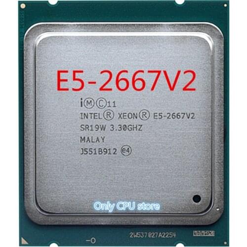 Free shipping E5-2667V2 Original Intel Xeon E5-2667 V2 3.30GHz 8-Core 25MB E5 2667 V2 LGA2011 130W E5 2667V2