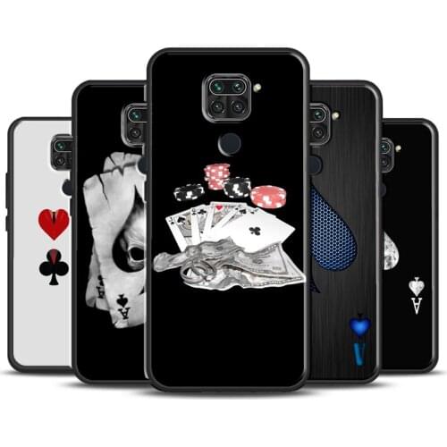 Ace of Spades Poker Cover For Xiaomi Redmi Note 9 Pro 7 8 8T 9S Note 10 Pro Phone Case For Redmi K40 9A 9C 9T