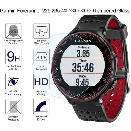 For Garmin Forerunner 235 Tempered Glass 9H 2.5D Premium Screen Protector Film For Garmin 235/225/230/220/620/630 Smart Watch