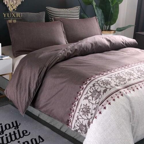 YuXiu Luxury European Bed Linens Quilt Duvet Cover Set 3pcs Bedding Sets Full Double Queen King Size Home Textiles 200x200