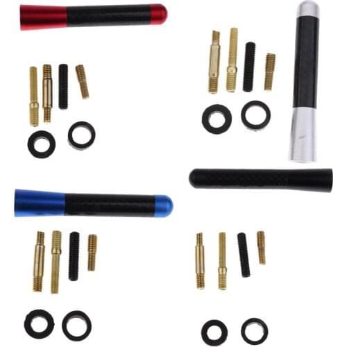 Carbon Fiber Style Short 3.15 in/80mm Screw Type Decorative Antenna