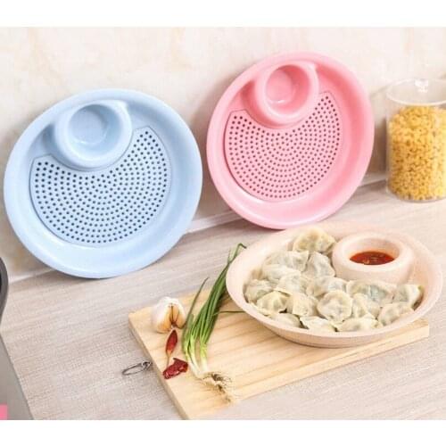 Kitchen Gadgets Tools Double Layer Drained Vinegar Dish Dumpling Dinner Plate Kitchen Accessories Products for Kitchen Dishes