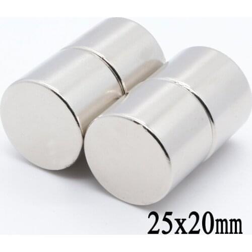 10pcs 25x20 mm N35 Super Strong Powerful Round Cylinder Magnets Rare Earth Neodymium Magent 25 x 20mm