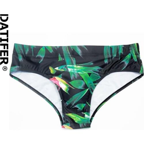 Datifer Men Swimwear Sexy Low YK02C Boxers Male Swim Brief Sportive Beachwear Shorts Removetable Pad Man 2021 Swimsuit Bain