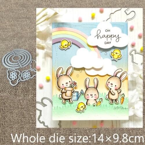 New Design Craft Metal stencil mold Cutting Dies Rainbow Sky decoration scrapbook die cuts Album Paper Card Craft Embossing